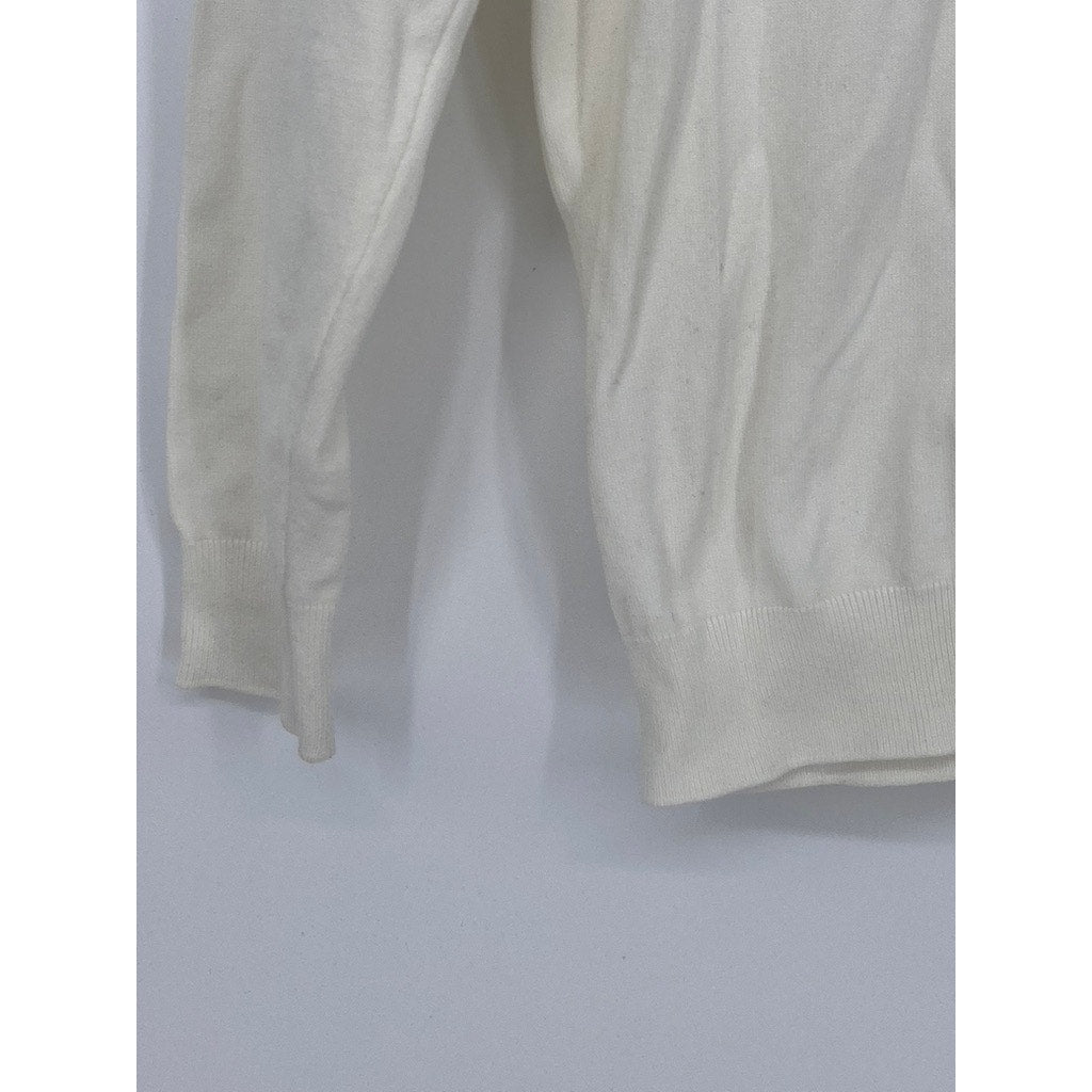 ZARA Men’s Cream Knit Long Sleeve Turtleneck Sweater SZ S