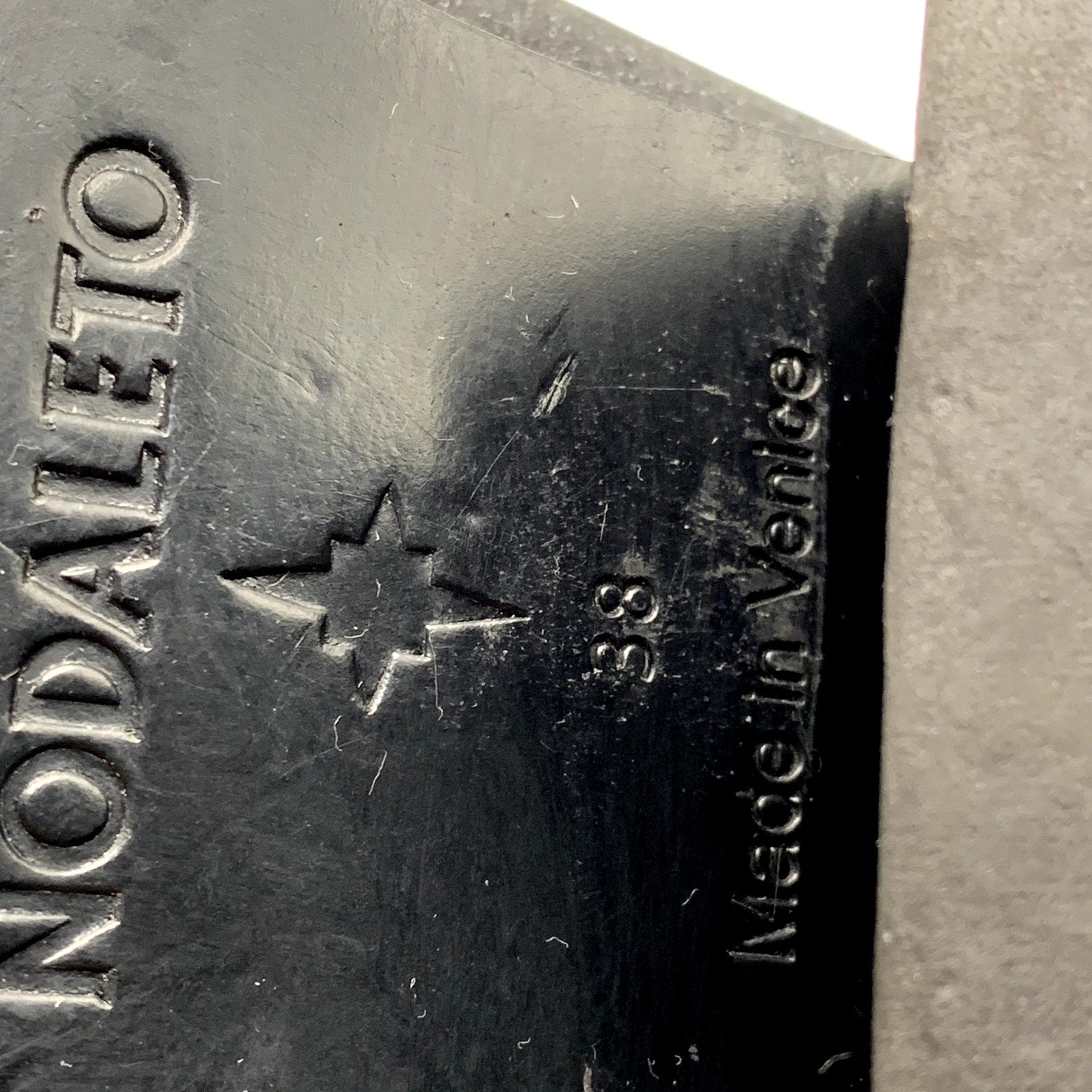 NODALETO Women's Black Shimmer Bulla Square-Toe Block-Heel Mules SZ 7