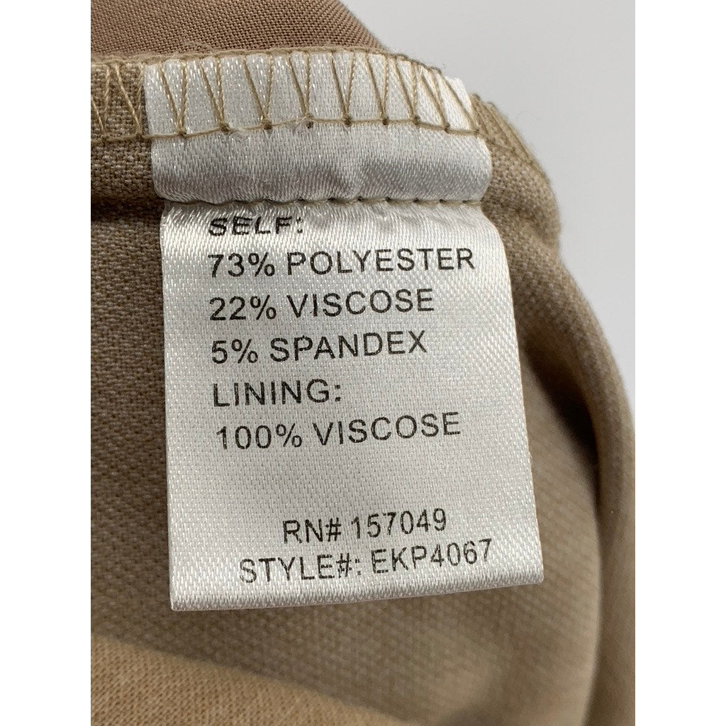 STELEN Women's Tan Pleated Shorts SZ M