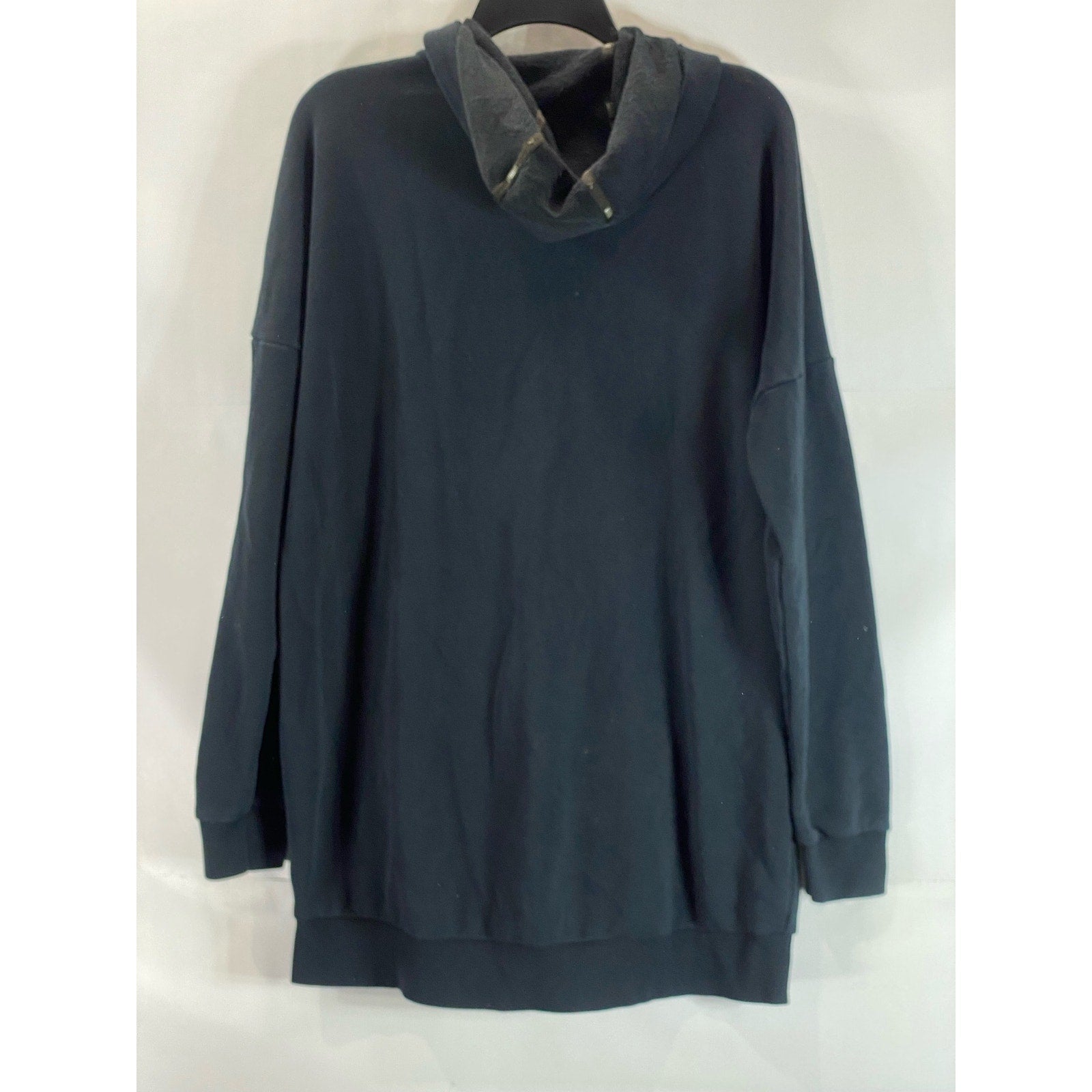 PUMA Women's Black Fusion Elongated Hooded Zip-Up Sweater SZ L