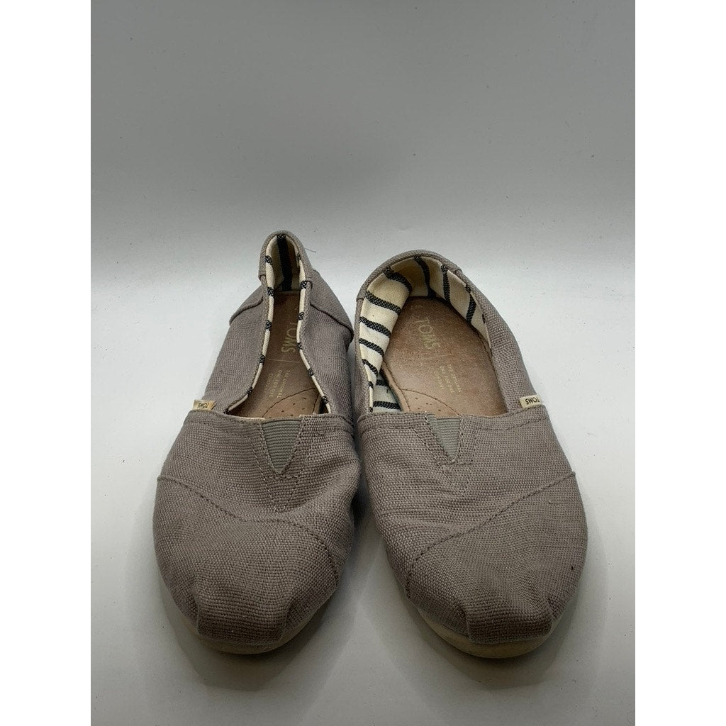 TOMS Women's Gray Classic Slip-On Flats SZ 7