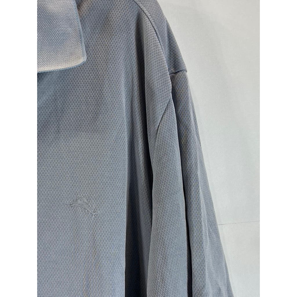 TOMMY BAHAMA Men's Gray IslandZone Short Sleeve Polo Shirt SZ 3XL
