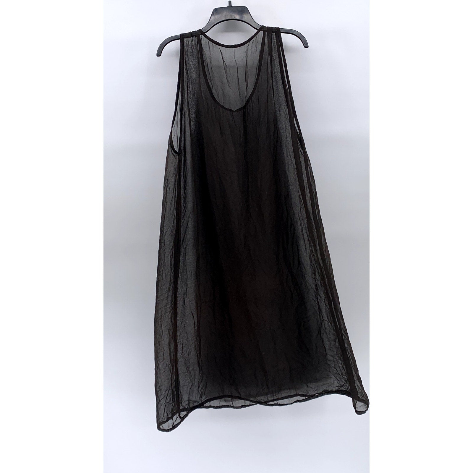 UNBRANDED Women’s Brown Mesh Sleeveless Scoop-Neck Midi Overlay Dress SZ OS