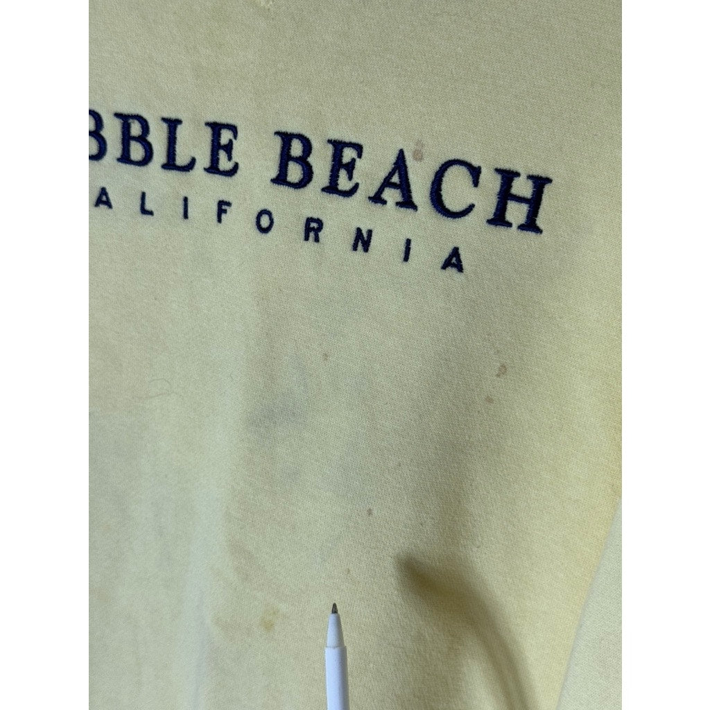 BIG COTTON BETTER THAN BASIC Gear Men's Yellow Pebble Beach Logo Sweatshirt SZ S