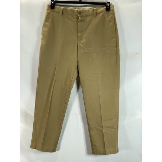 L.L. BEAN Men's Tan Cotton Classic-Fit Straight-Leg Four-Pocket Pant SZ 35X29