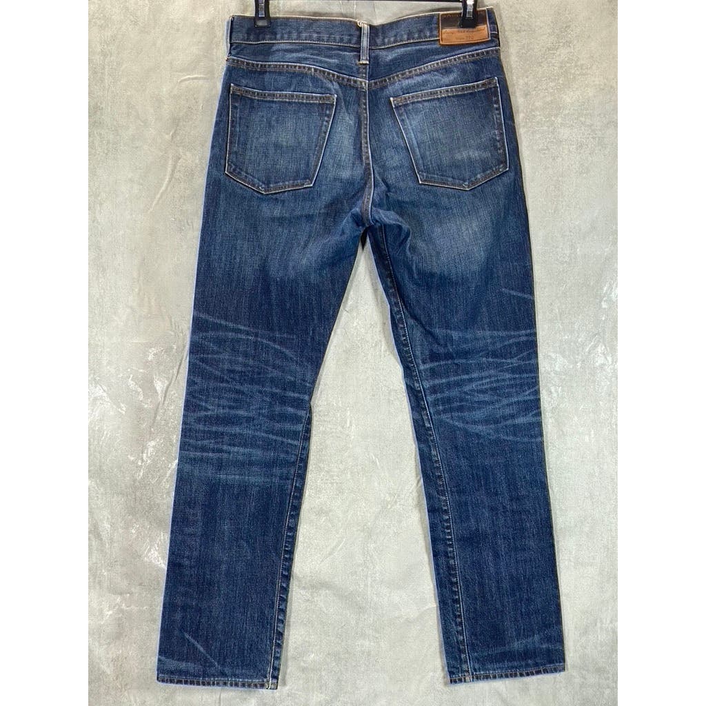 J.CREW Men's Dark Blue 770 Straight-Leg Kaihara Denim Jeans SZ 32X32