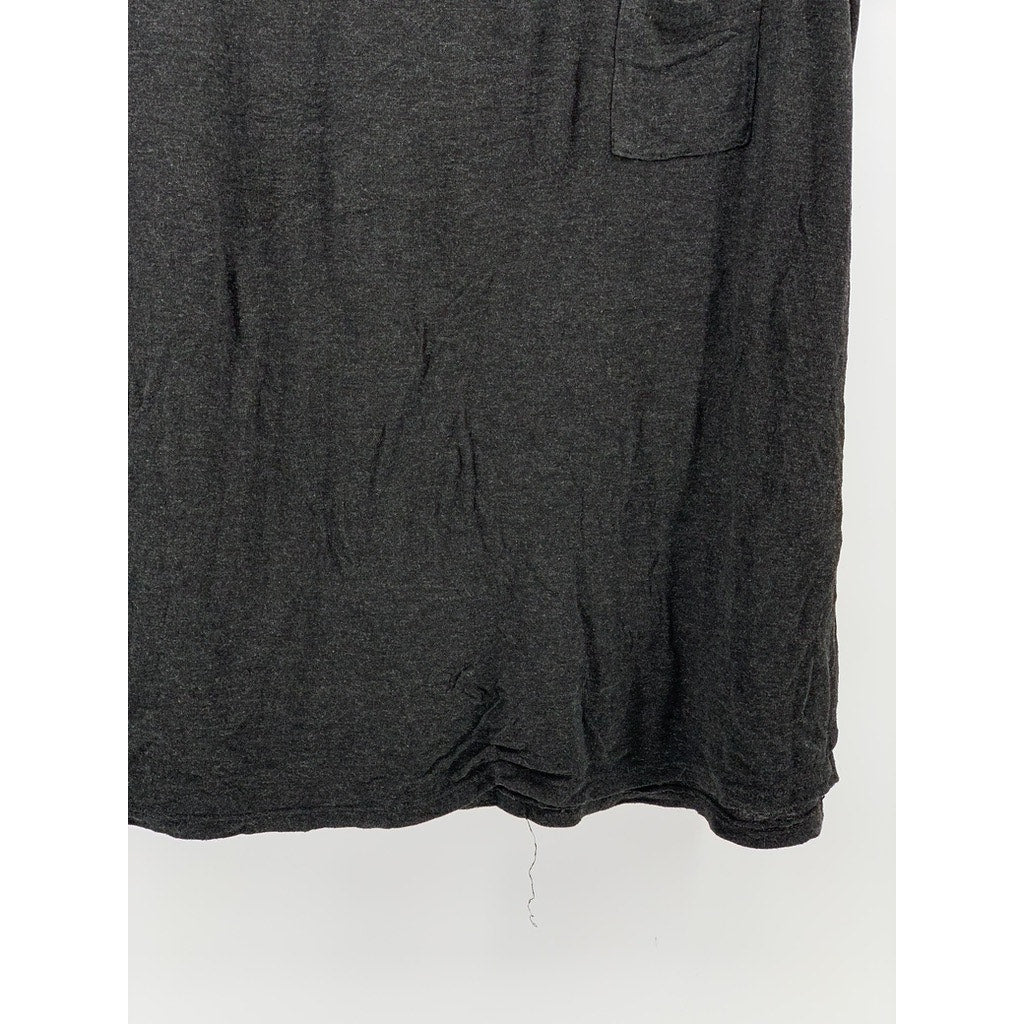 BRANDY MELVILLE Women's Charcoal Gray Scoop-Neck T-Shirt SZ OS