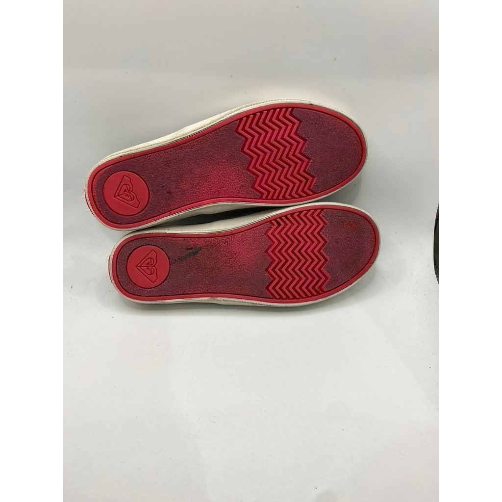 ROXY Women's Gray Ventura 2 Canvas Slip-On Perforated Casual Flat Shoes SZ 6