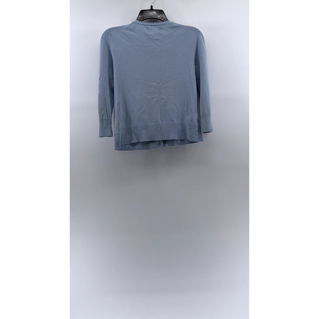 WORTHINGTON Women’s Light Blue Crewneck Button-Up Long Sleeve Cardigan SZ S