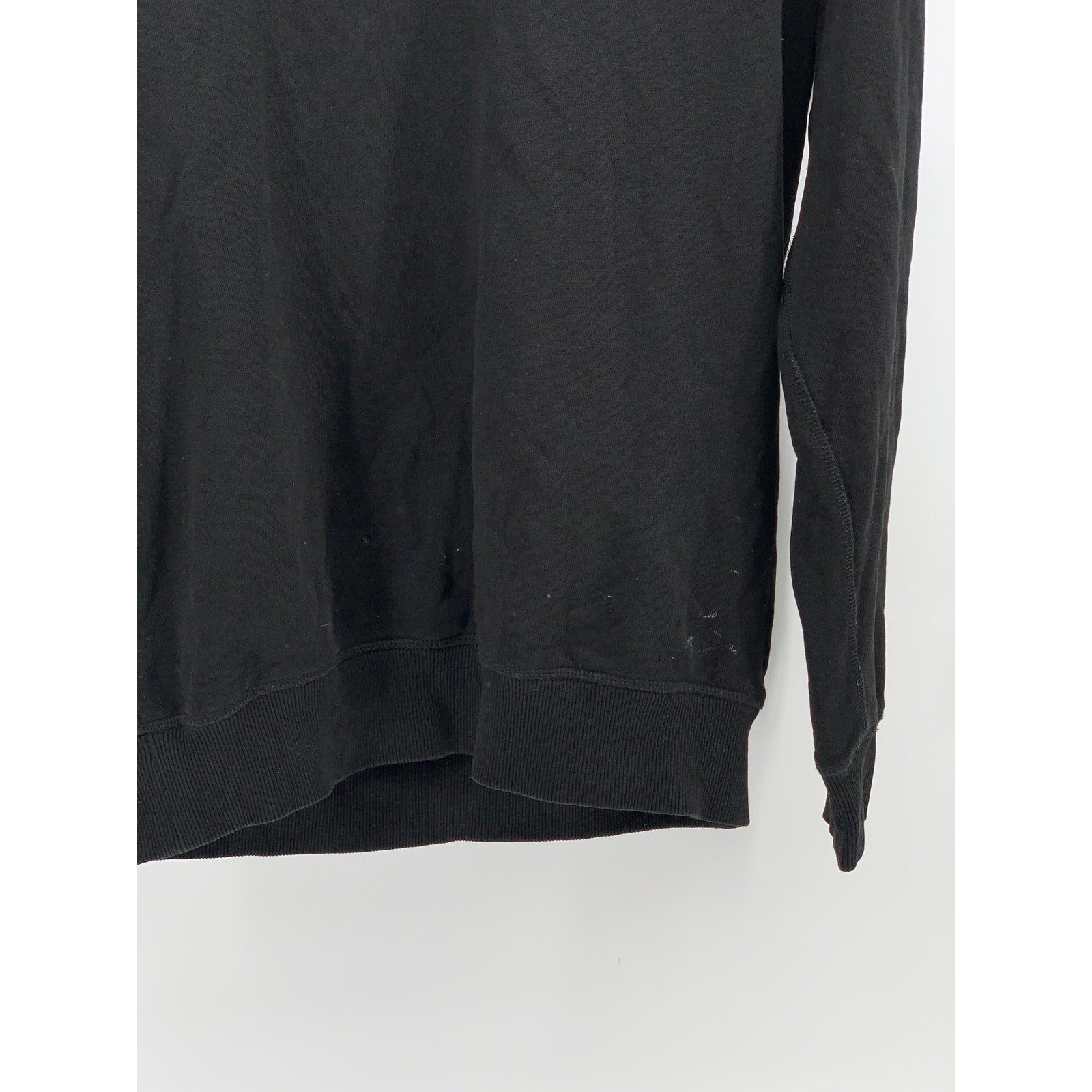 ASCOLOUR Men's Black Crewneck Embroidered Antler Classic Pullover Sweatshirt SZS