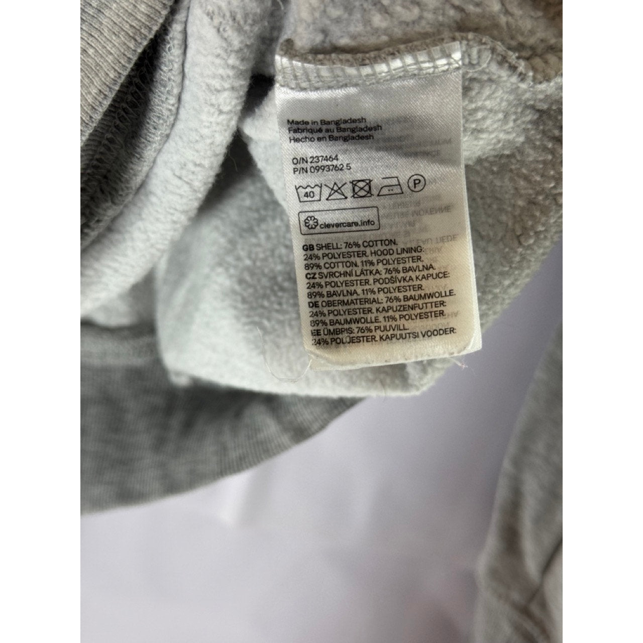 DIVIDED By H&M Women's Grey Heather Casual Zip-Up Hooded Sweater SZ XS