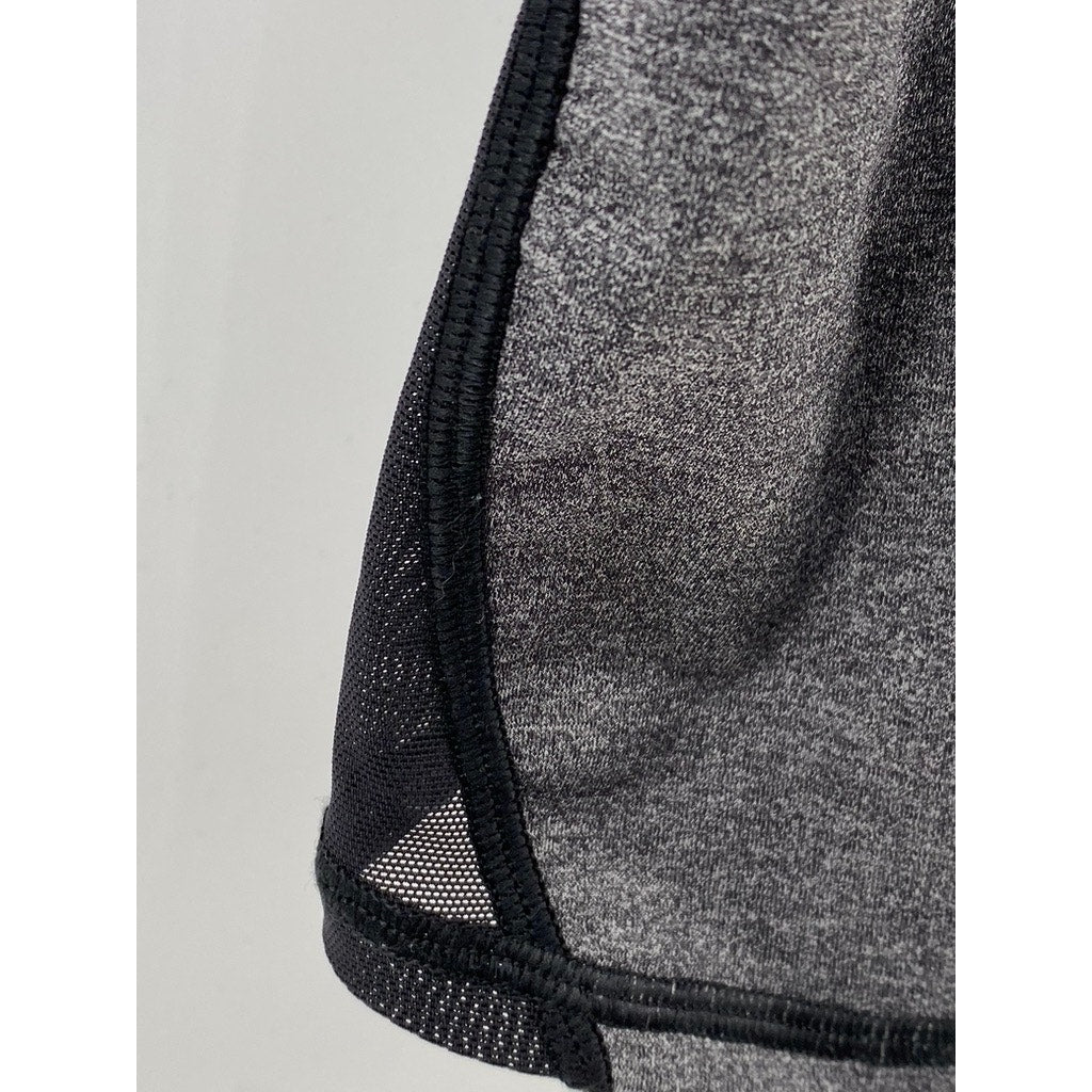 LULULEMON Women's Heather Gray-Black Train Times Mesh Cropped Leggings SZ 4