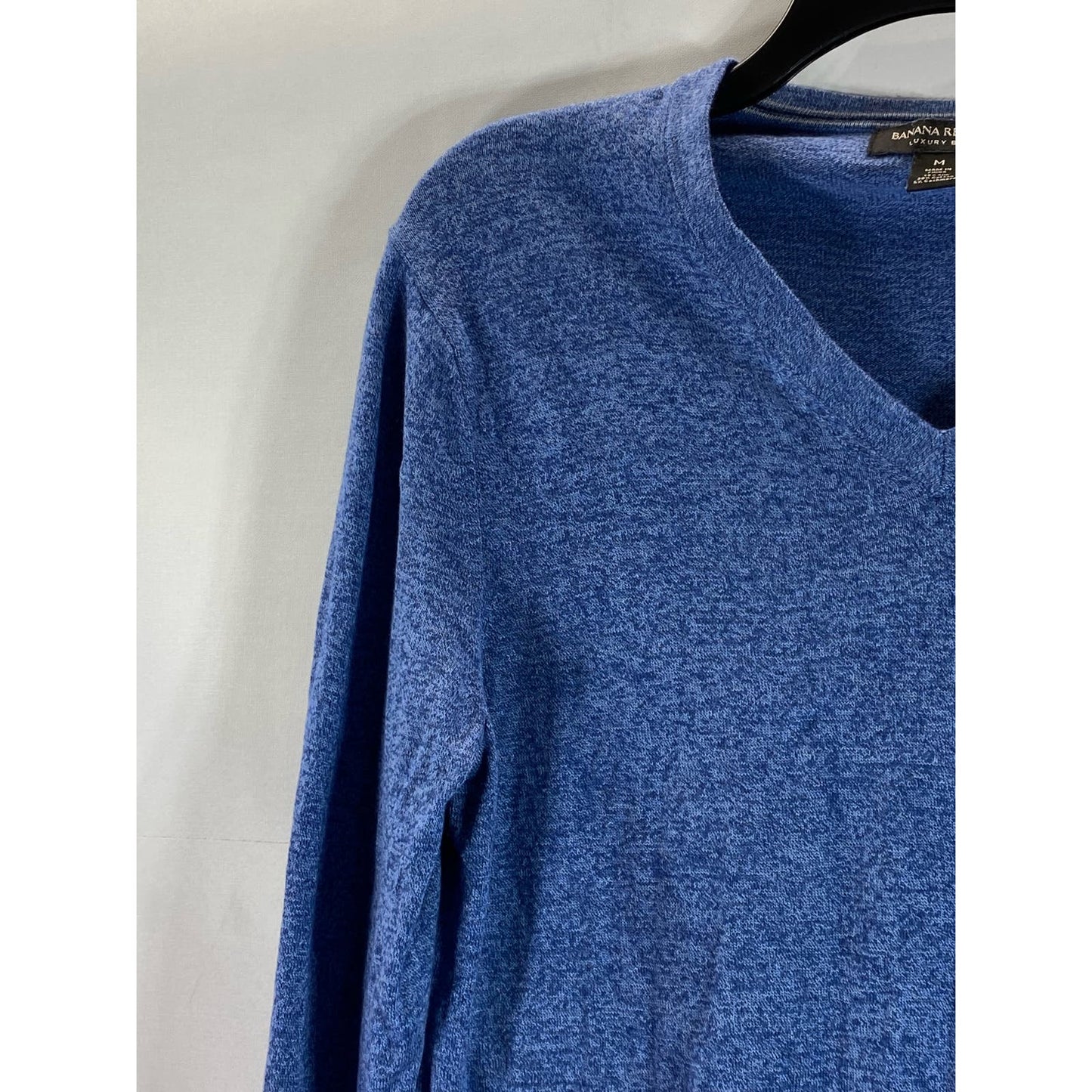 BANANA REPUBLIC Men's Blue Luxury Blend V-Neck Pullover Sweater SZ M