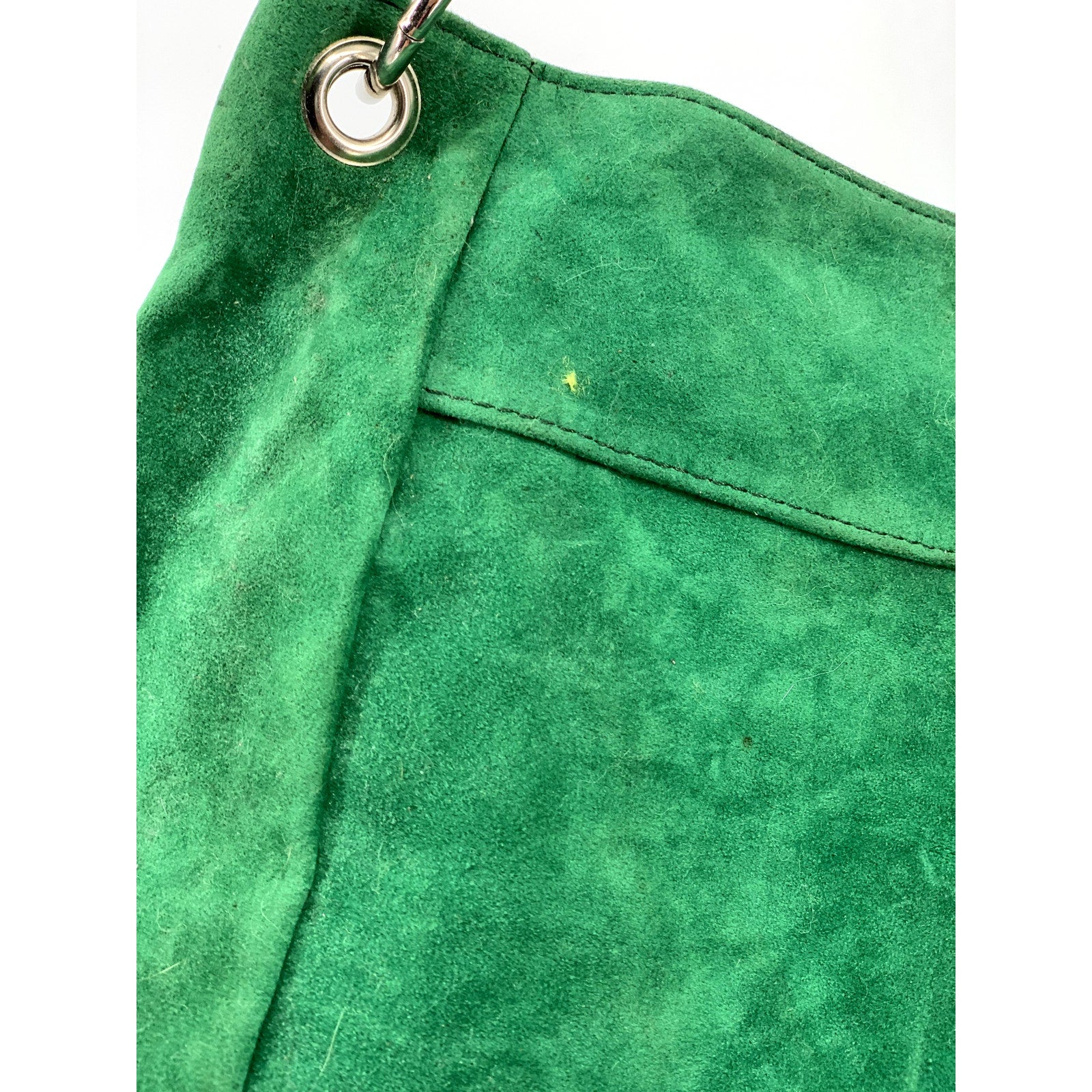 TWIGGY LONDON Women's Vintage Dark Green Suede Leather Shoulder Bag