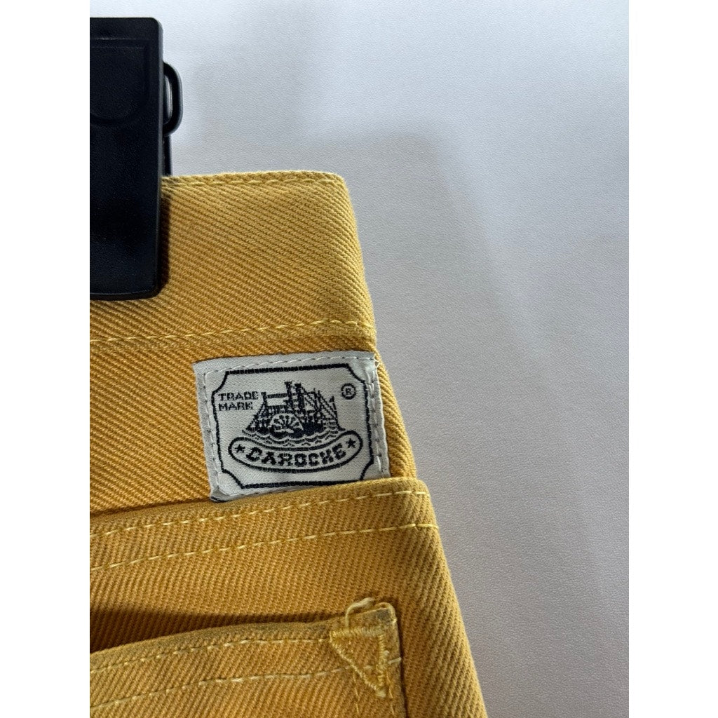 CAROCHE Men's Khaki Straight-Leg Five-Pocket Sanforized Pants SZ 30X36