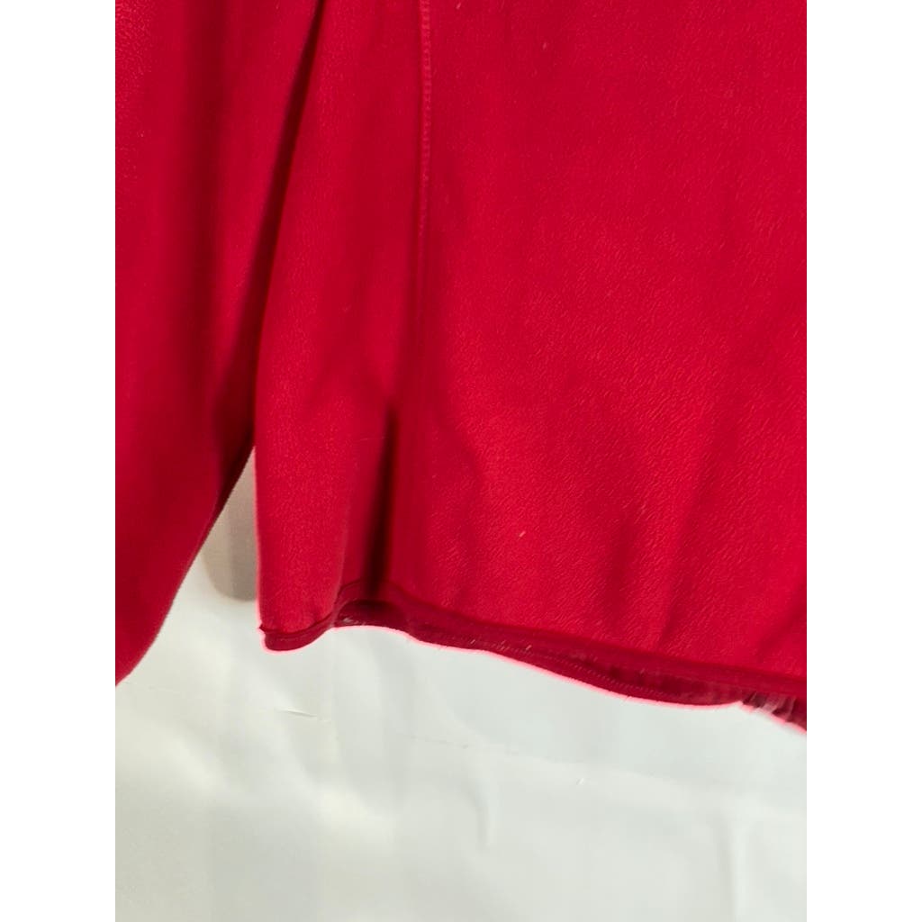 TRADITION COUNTRY COLLECTION Women's Plus Size Red Fleece Zip-Up Sweater SZ 1X