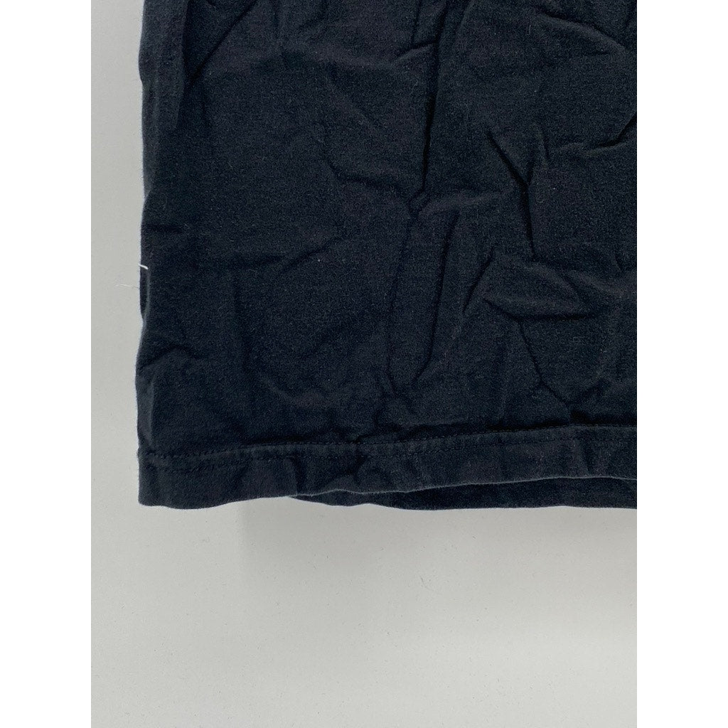 BAY ISLAND SPORTSWEAR Men's Black-Blue Circle Crewneck Short Sleeve T-Shirt SZ M