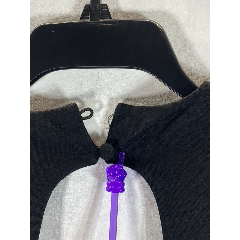 AQ/AQ Women's Black Deep Plunge V Neck Sleeveless Jane Knee Length Dress SZ 0