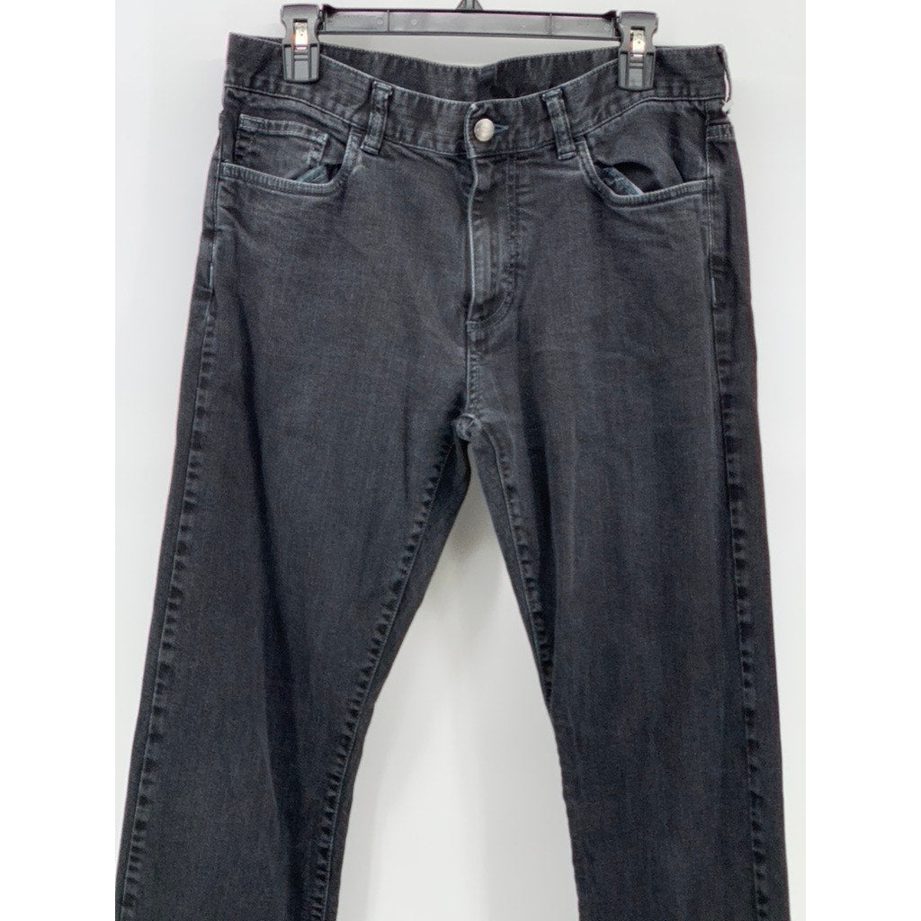 CANALI Men's Washed Black Regular-Fit Straight-Leg Five Pocket Jeans SZ 50(US34)