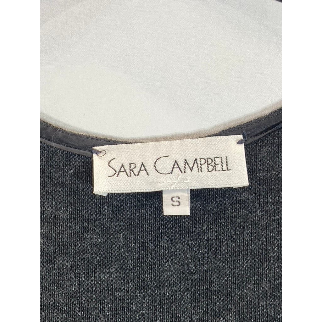 SARA CAMPBELL Women's Charcoal Ribbed Midi Wool Blend Tank Dress SZ S