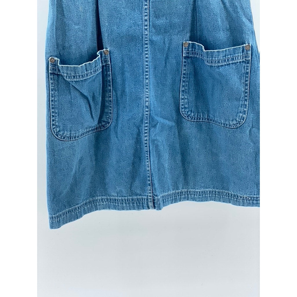 ROUTE 66 ORIGINAL CLOTHING CO Women’s Blue Denim Scoop-Neck Dress SZ 10