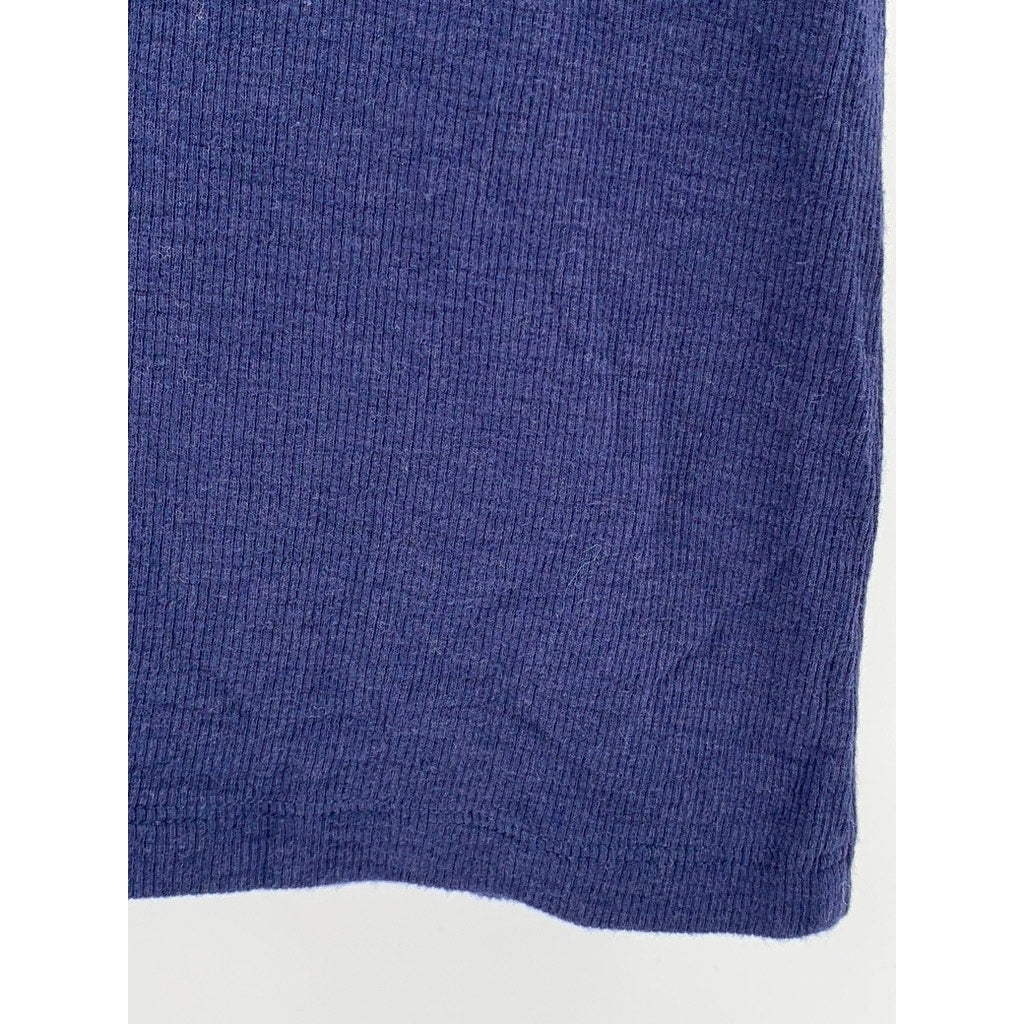 AERIE Women's Navy Ribbed Casual Tank Top SZ L