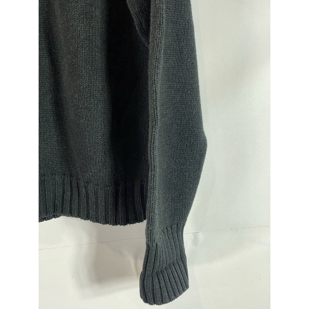 POLO BY RALPH LAUREN Men's Charcoal Cotton Vintage Crewneck Pullover Sweater SZM