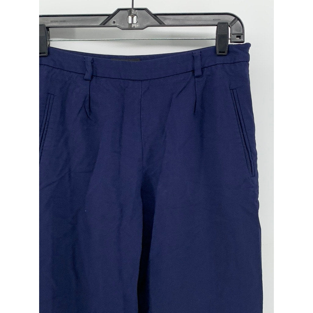 A.P.C RUE MADAME PARIS Women's Navy Straight-Leg Pants SZ 38(USM)
