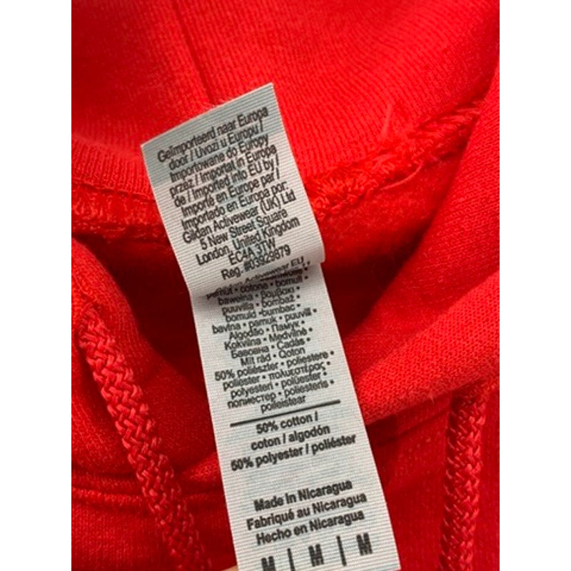 GILDAN Red Graphic Pullover Hoodie SZ M