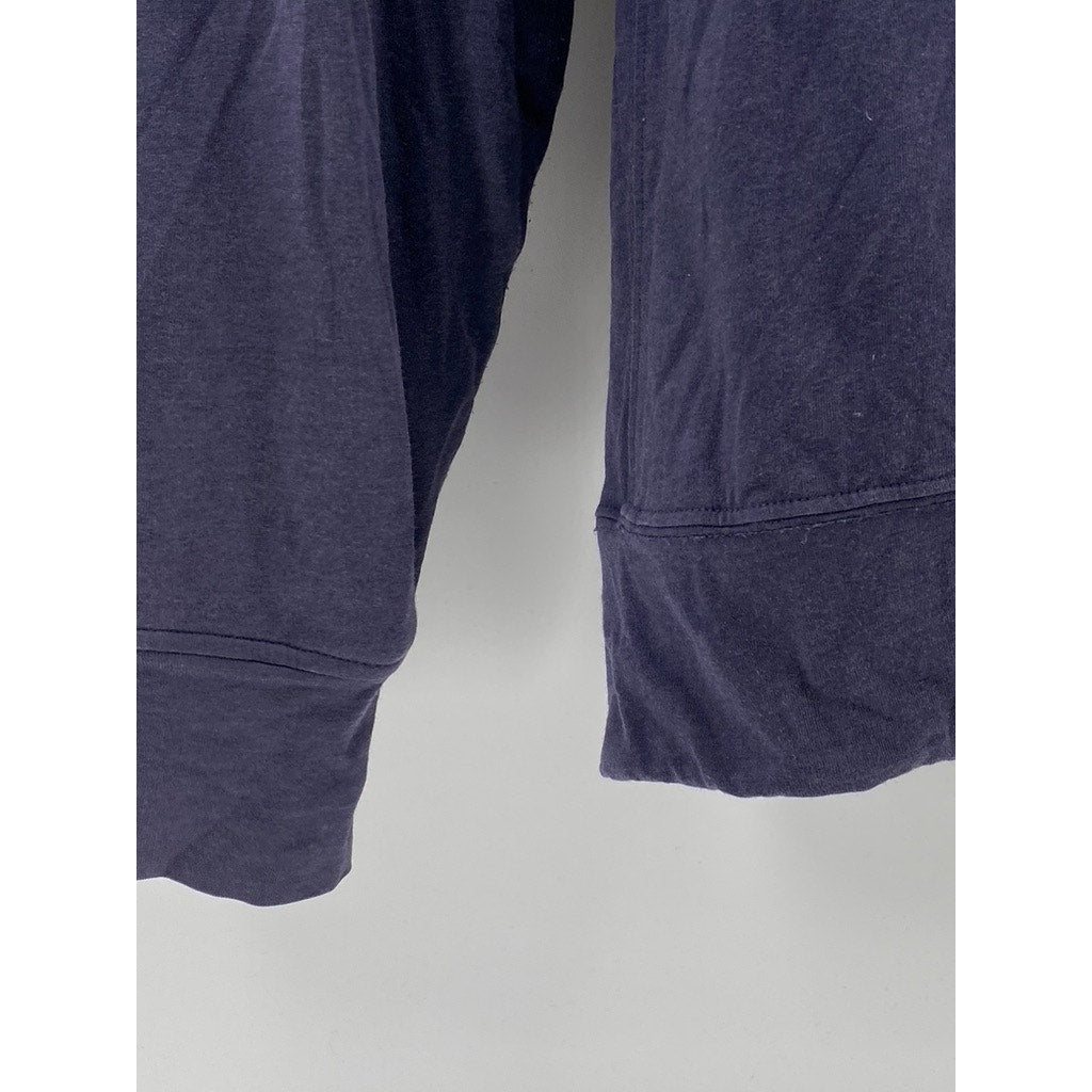 UNITED ARROWS Men's Dark Blue Heavyweight Teddy Fleece Zip-Up Jacket SZ XL