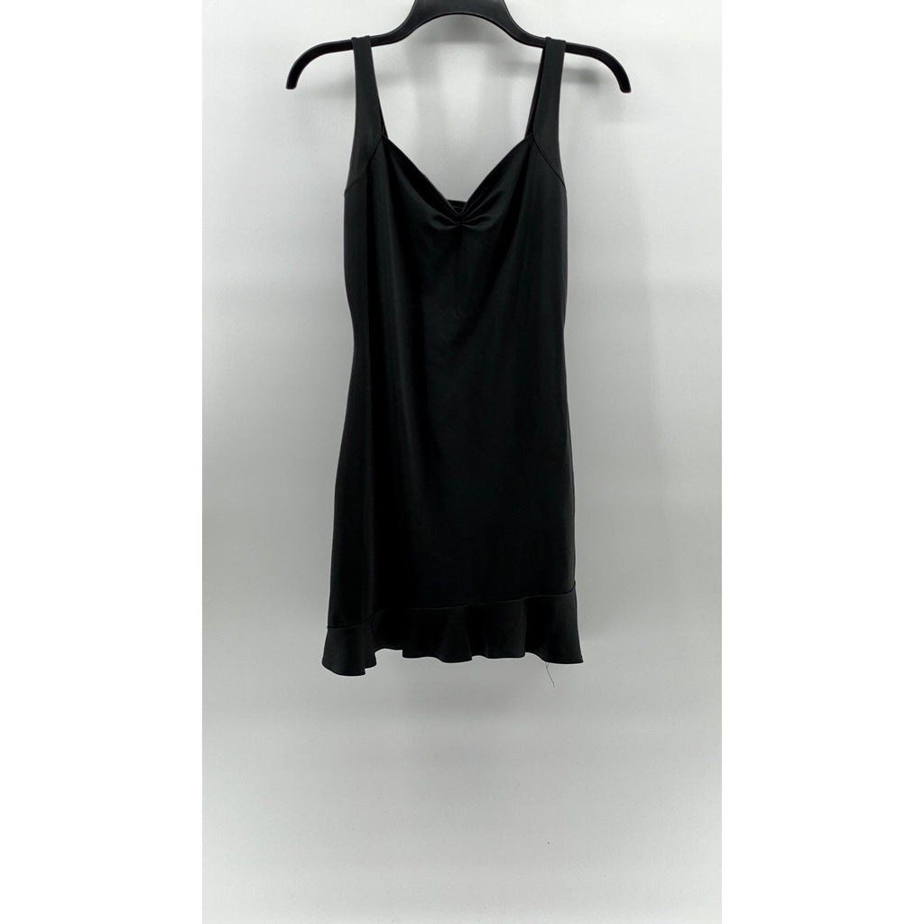 CEDUXION Women's Charcoal Gray Vintage 90's V-Neck Mini Dress SZ M