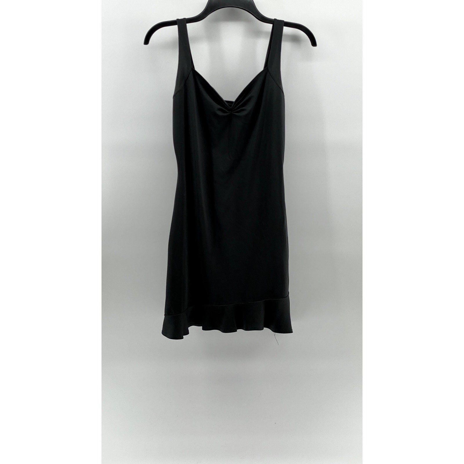 CEDUXION Women's Charcoal Gray Vintage 90's V-Neck Mini Dress SZ M