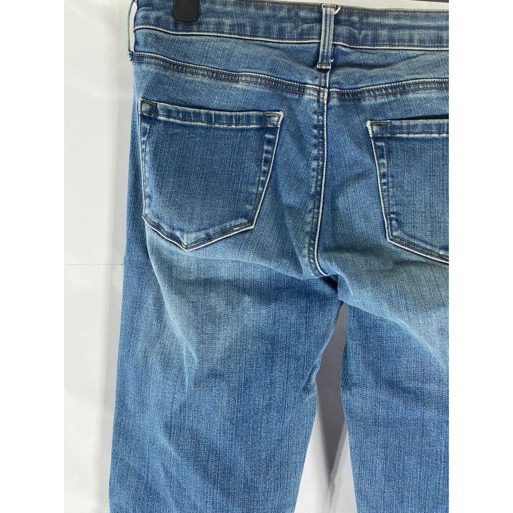 UNIQLO Women's Dark Blue Skinny Denim Straight-Leg Regular-Fit Jean SZ 24X33