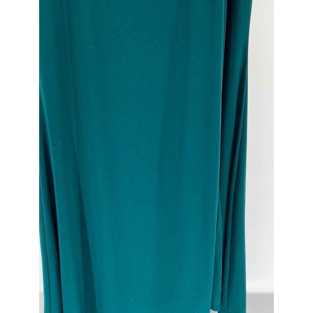 XSCAPE Women's Green Lucy Long Scuba Crepe One Shoulder Dress SZ 16