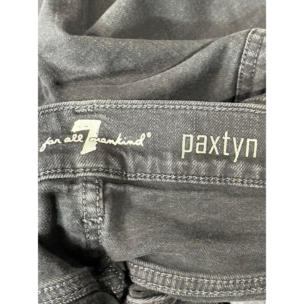 7 FOR ALL MANKIND Men's Black Paxtyn Skinny-Fit Denim Jeans SZ 36