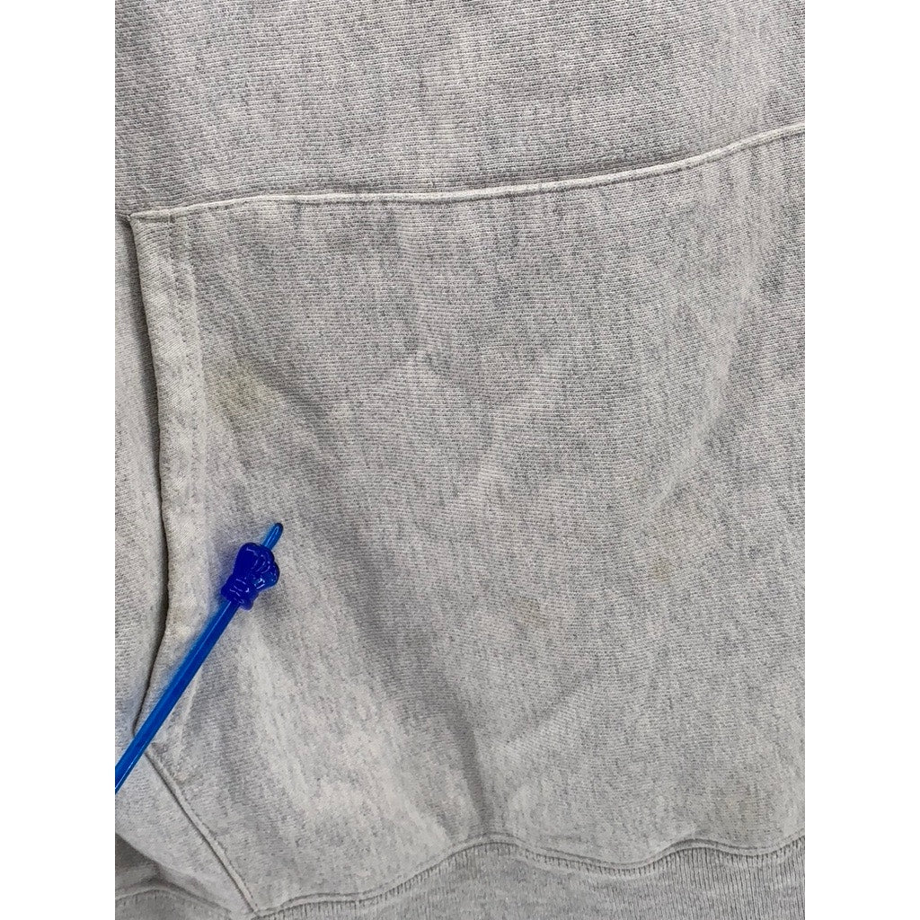 CHAMPION Men's Heather Gray Pilgrim Logo Hoodie SZ L