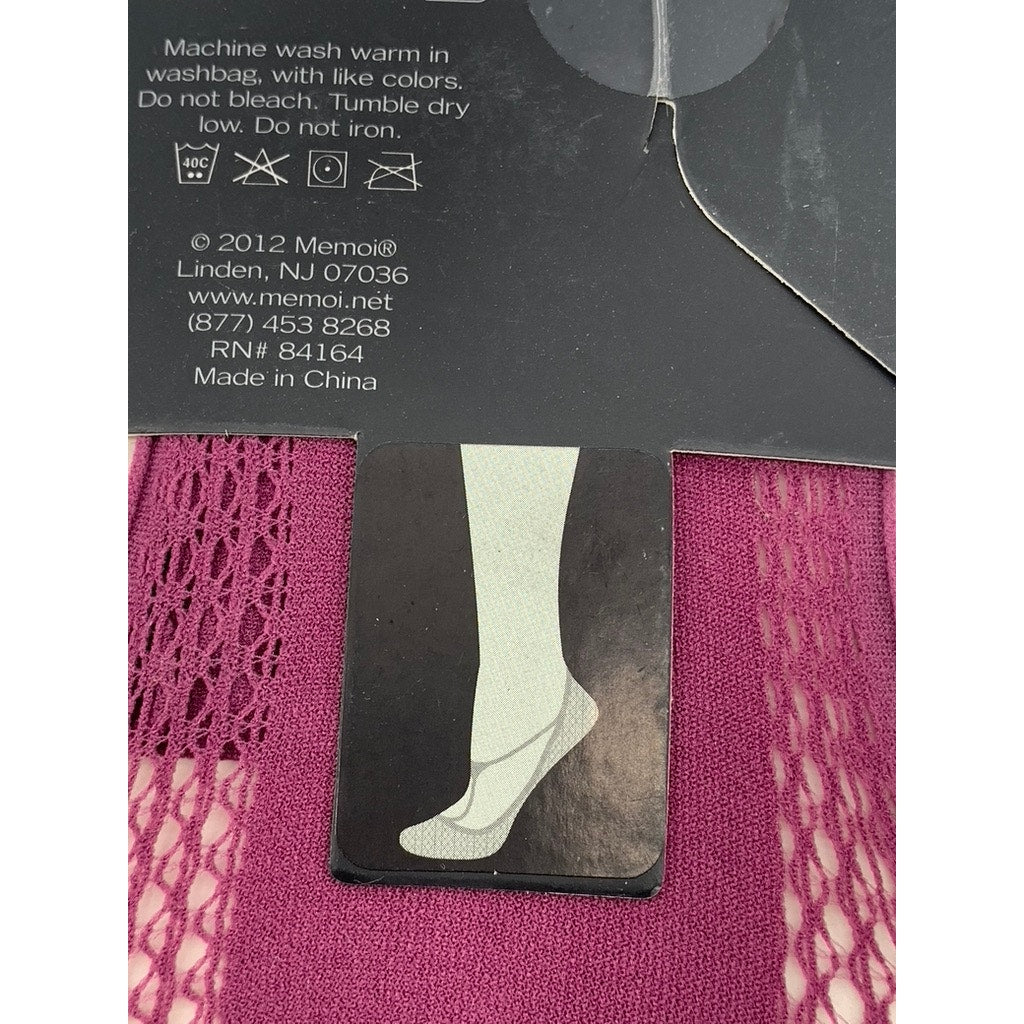 MEMOI Women's Tulipwood Mesh Criss-Cross No Show Socks SZ OS