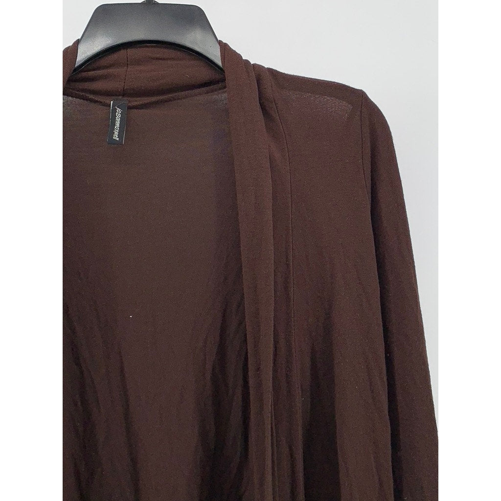JASON MAXWELL Women's Brown Studded Open Front Cardigan SZ M