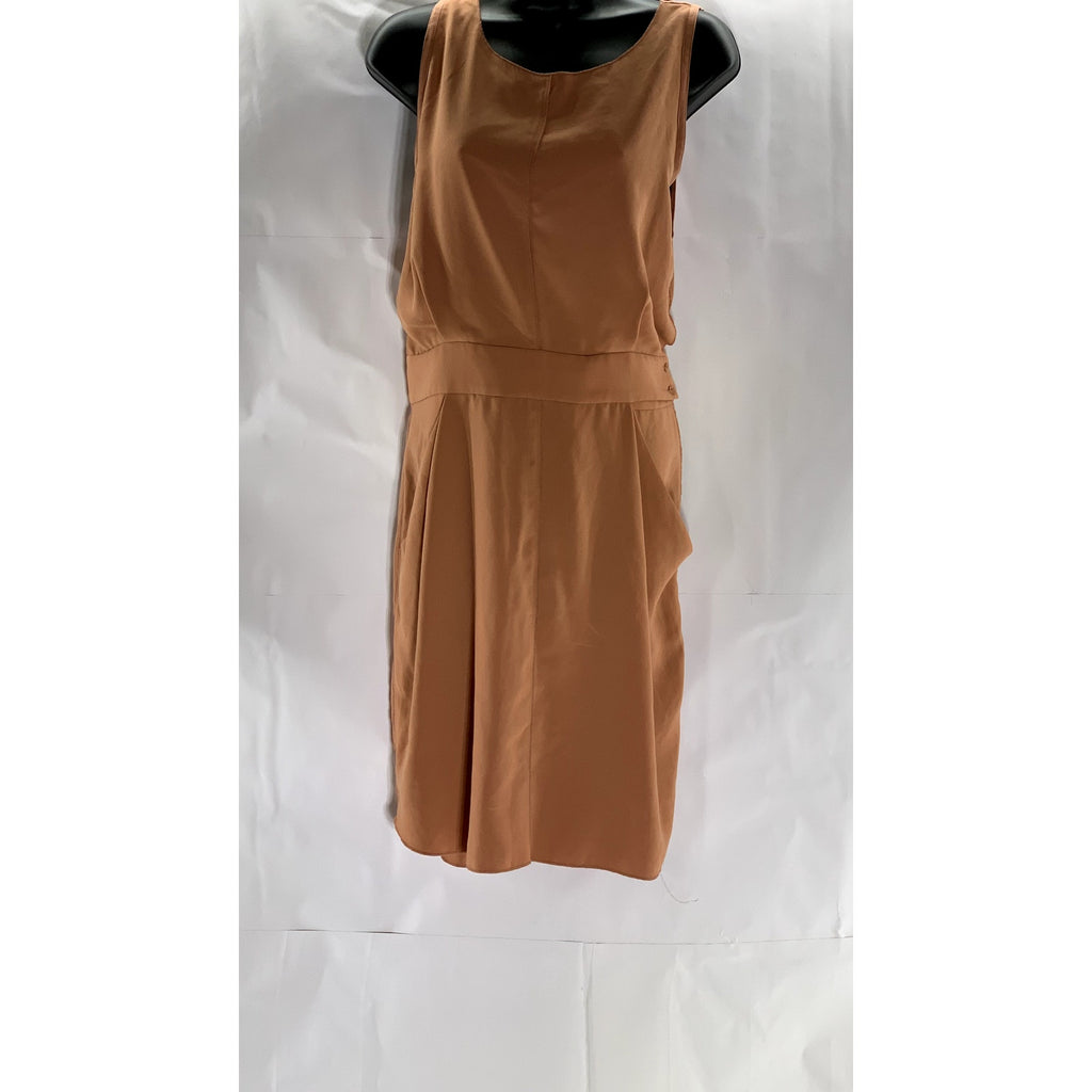 WILFRED Women's Rust Scoop-Neck Back-V Sleeveless Mini Dress SZ 8
