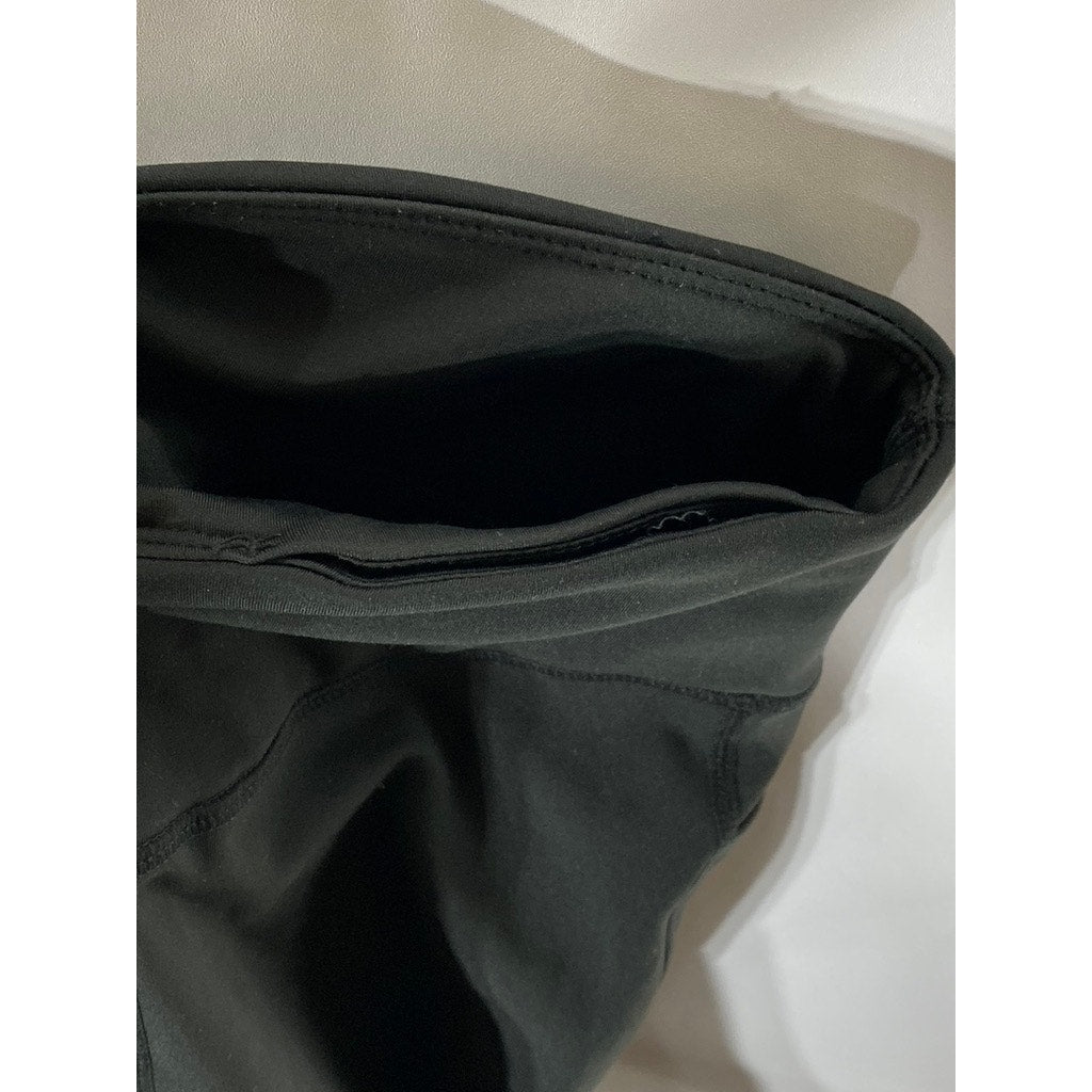 UNBRANDED Women's Black Solid Pull-On Side-Pocket Leggings SZ M