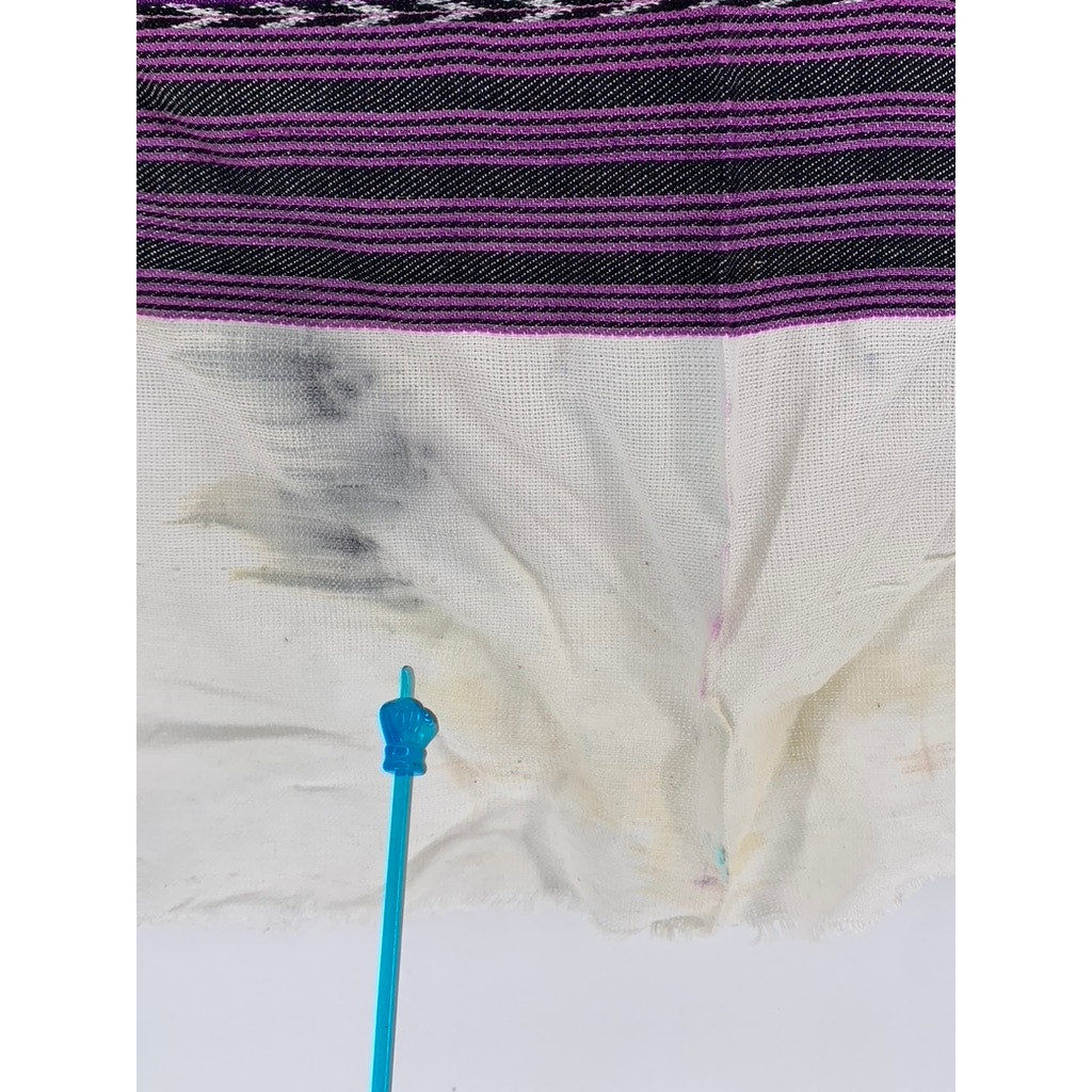 UNBRANDED Purple Hand Knit Geo Print Fabric
