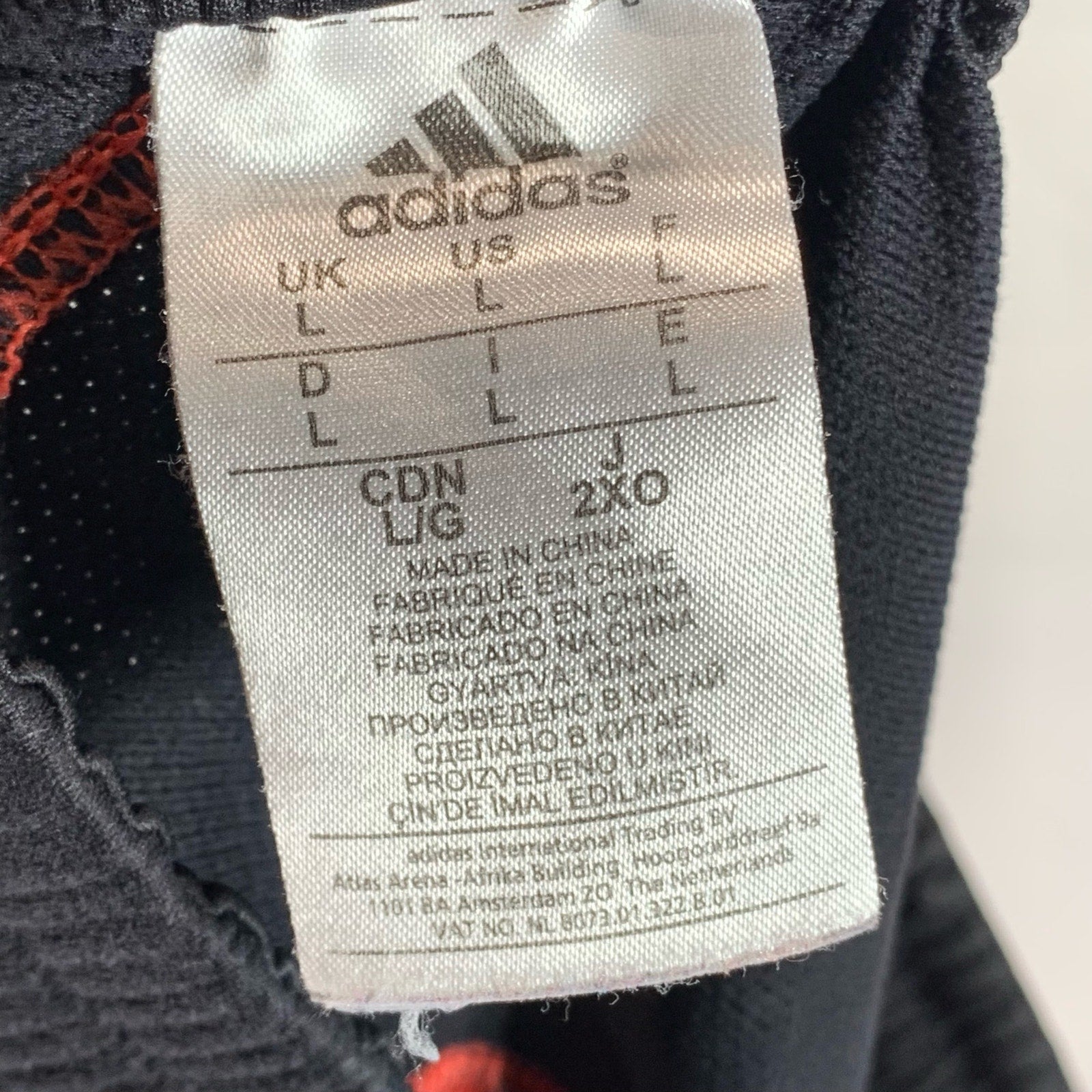 ADIDAS Men's Orange/Black Drawstring Waist Pull-On Active Shorts SZ L