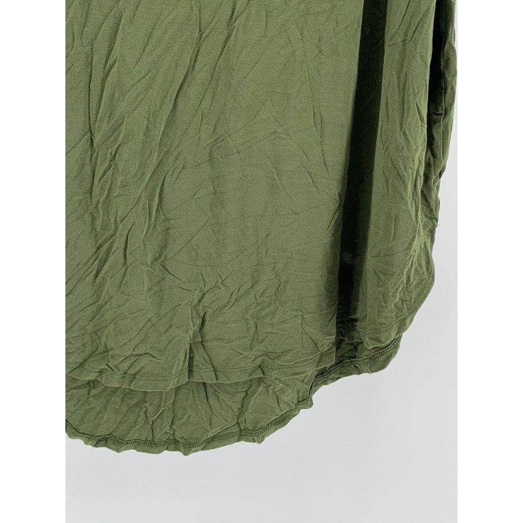 TIME & TRU Women's Olive Green Crewneck Casual Top SZ 2XL