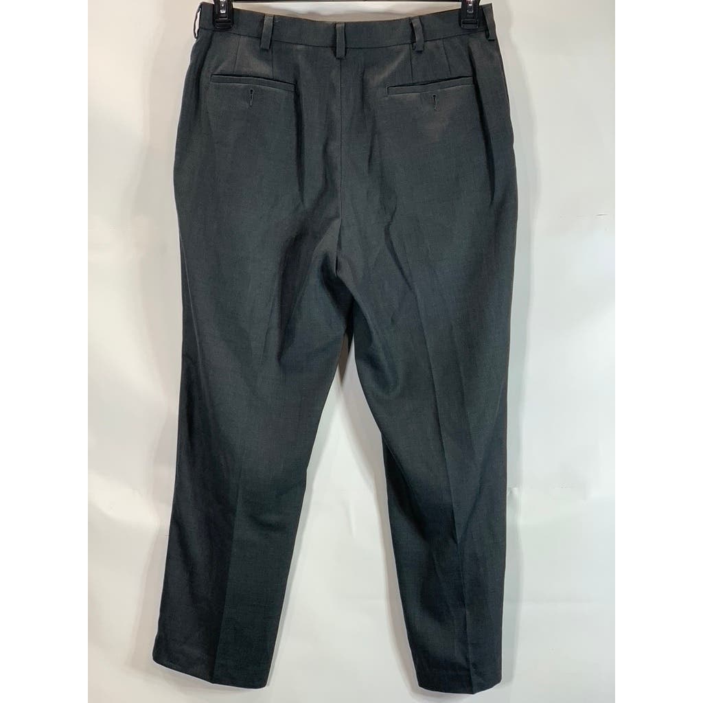 JOHN HENRY Men's Heather Charcoal Classic Fit Flat Front Trouser Pants SZ 36x30
