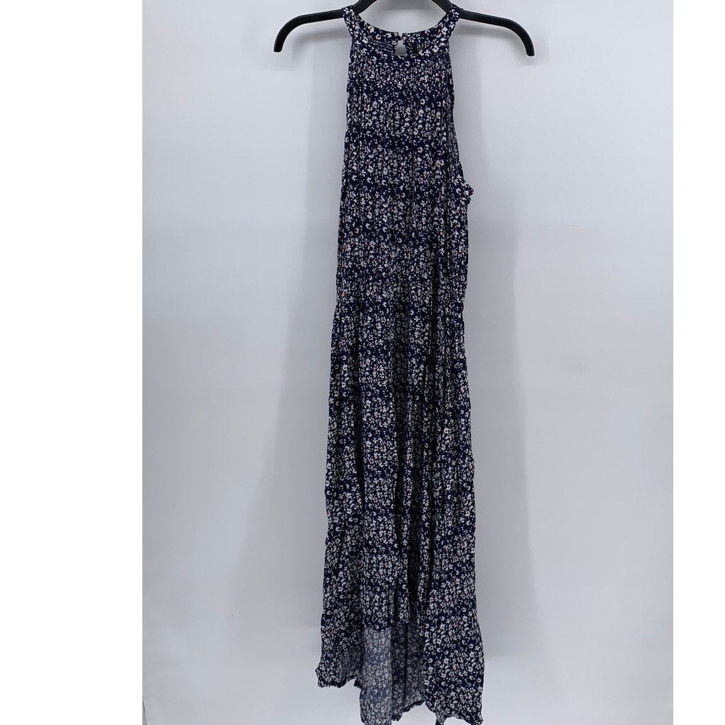 A NEW APPROACH Womens Floral Print High-Low Midi Dress SZ M