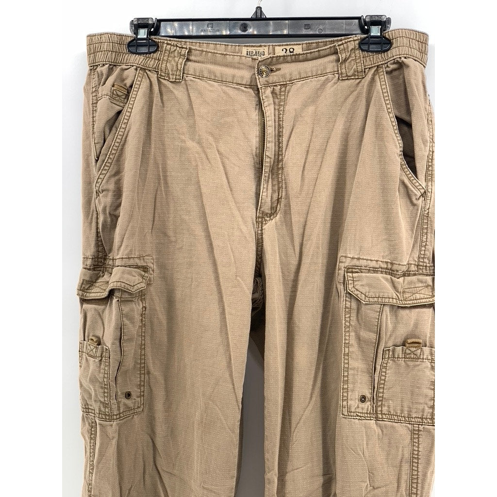 BASS PRO SHOPS REDHEAD Men's Tan Cargo Straight Leg Pants SZ 38X34