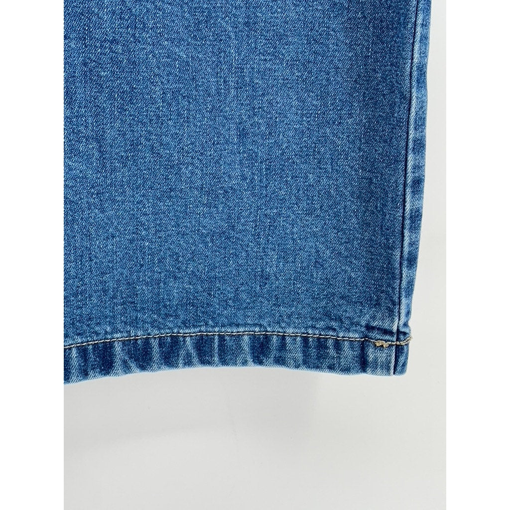 EDDIE BAUER Women's Blue Denim Vintage A-Line Cotton Skirt SZ 16