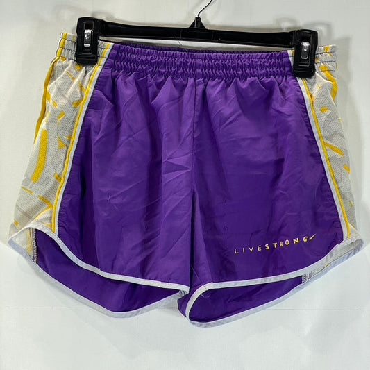 NIKE Women's Purple/Yellow Dri-FIT Elasticized Livestrong Running Shorts SZ S