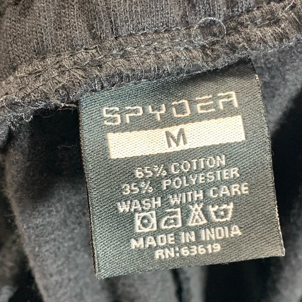 SPYDER Men's Solid Black Fleece Drawstring Pull-On Jogger Pants SZ M