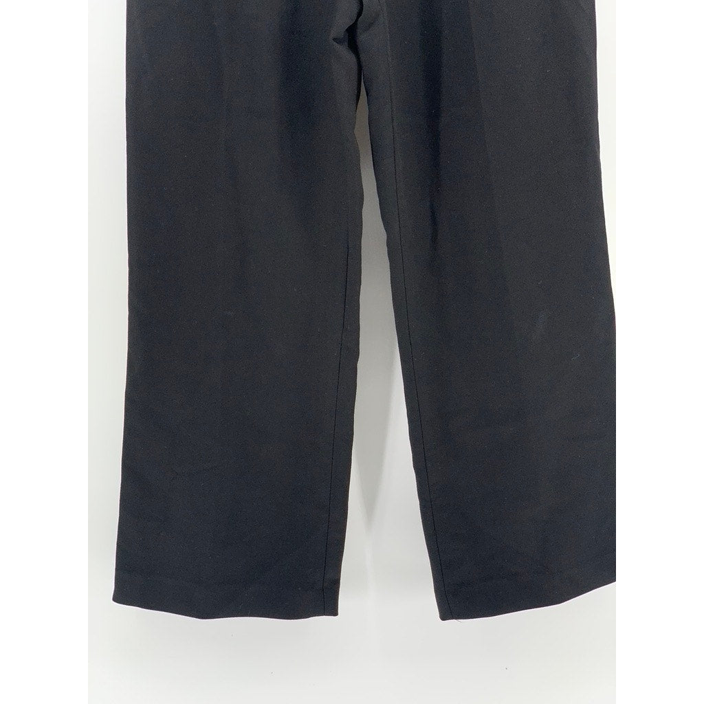 BLACKUP Women's Black Relaxed Fit Wide-Leg High-Rise Pleated Pant SZ S
